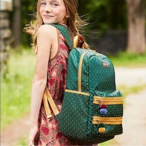 Matilda Jane Cross Campus Green Polka Dot Backpack